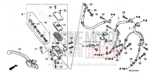 FR. BRAKE MASTER CYLINDER (CBF600SA/NA) CBF600NA9 de 2009